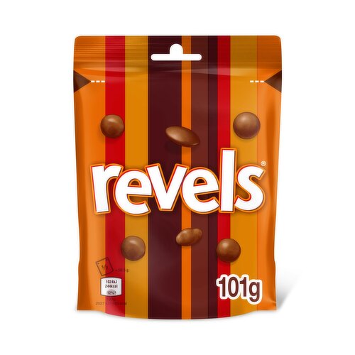 Revels Milk Chocolate with Raisins, Coffee & Orange Bites Pouch Bag 101g

