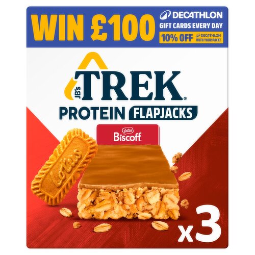 TREK Biscoff Protein Flapjack 3 x 50g