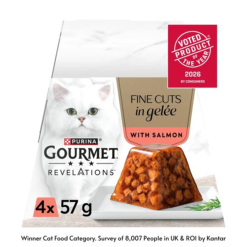 GOURMET Revelations Fine Cuts in Jelly Salmon Wet Cat Food 4x57g