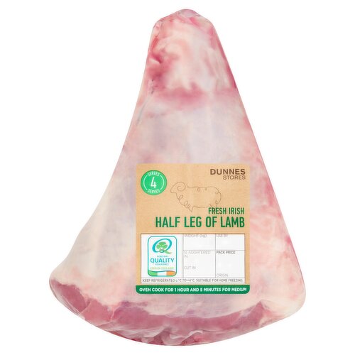 Dunnes Stores Fresh Irish Half Leg of Lamb 1.1kg