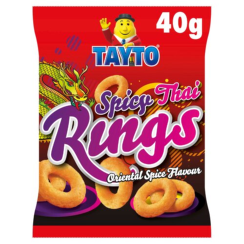 Tayto Spicy Thai Rings Oriental Spice Flavour 40g
