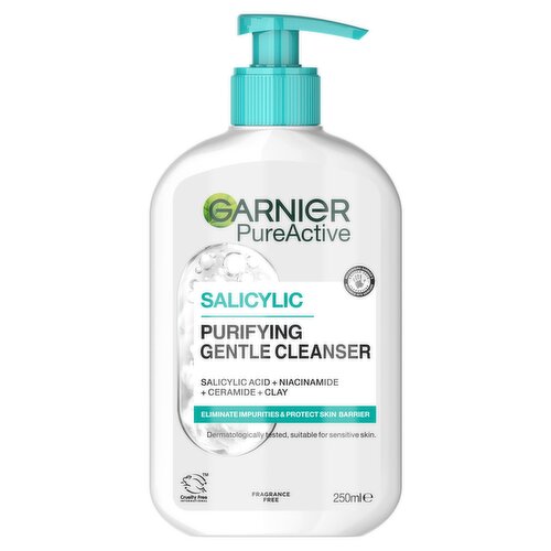 Garnier Salicylic Purifying Gentle Face Cleanser with Salicylic Acid, Niacinamide & Ceramides 250ml