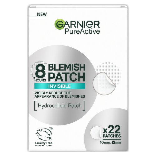 Garnier Blemish Patches, Ultra-thin & Invisible, Reduce the Appearance of Spots in 8H, 22 Patches
