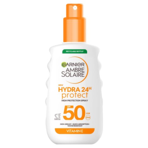 Garnier Ambre Solaire Hydra 24H Protect SPF50 Sun Cream Spray 150ml