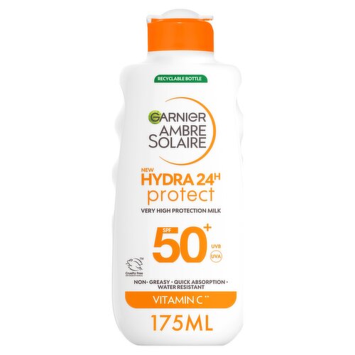 Garnier Ambre Solaire Hydra 24H Protect SPF50+ Sun Cream Lotion 175ml