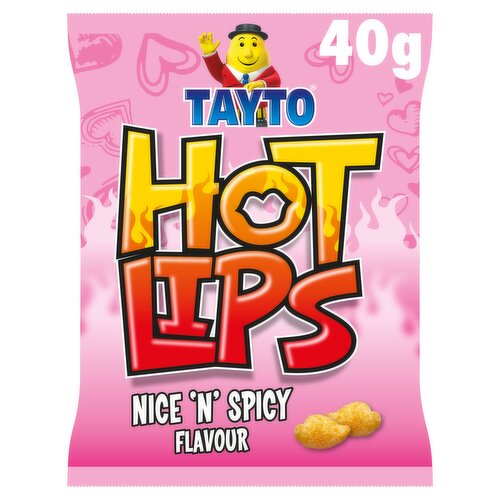 Tayto Hot Lips Nice 'N' Spicy Flavour 40g