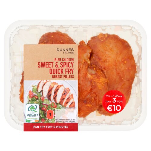 Dunnes Stores Sweet & Spicy Quick Fry Breast Fillets 315g