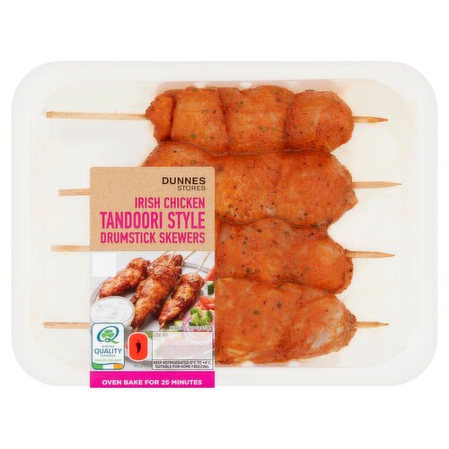 Dunnes Stores Irish Chicken Tandoori Style Drumstick Skewers 350g