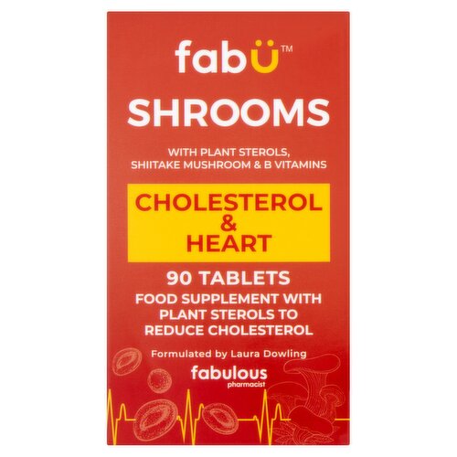 Fabü Shrooms Cholesterol & Heart 90 Tablets 55g