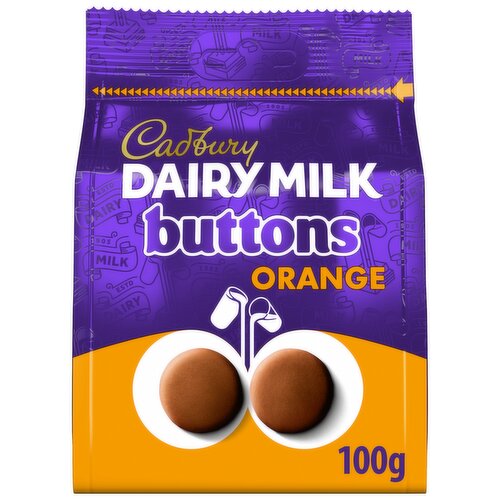 Cadbury Dairy Milk Chocolate Orange Buttons Bag 100g