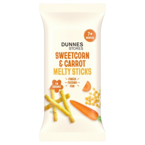 Dunnes Stores Sweetcorn & Carrot Melty Sticks 7+ Months 16g