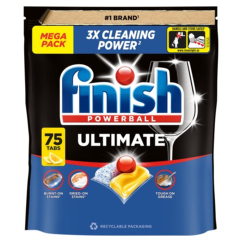 Finish Ultimate All In One Dishwasher Tablets Lemon  - 75 Tabs