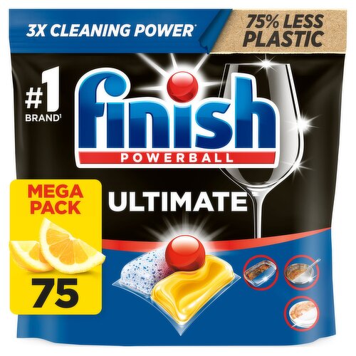 Finish Ultimate All In One Dishwasher Tablets Lemon - 75 Tabs