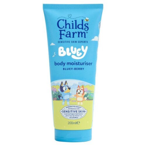 Childs Farm Bluey Body Moisturiser 200ml Gentle Hydrating Formula for Kids, Babies & Sensitive Skin