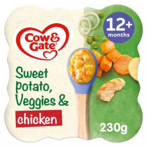 Cow & Gate Sweet Potato Vegetable & Chicken Baby Food Meal, 12+ Months, 230g