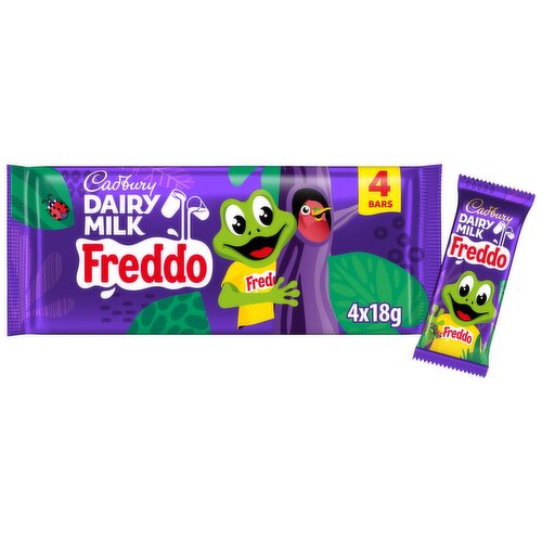 Cadbury Dairy Milk Freddo Chocolate Bar 4 Pack Multipack 72g (4 x 18g)