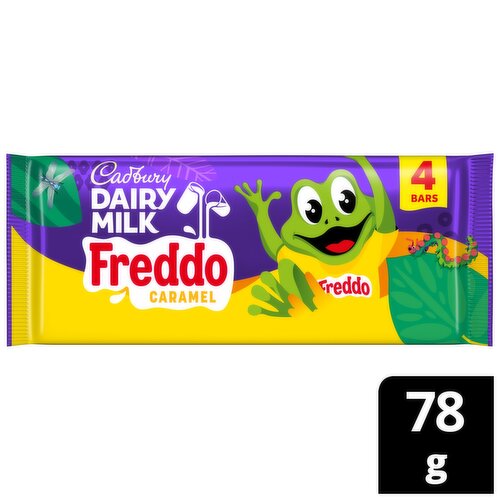 Cadbury Dairy Milk Caramel Freddo Chocolate Bar 4 Pack Multipack 78g (4 x 19.5g)