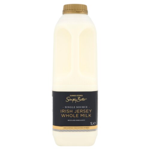 Dunnes Stores Simply Better Single Source Irish Jersey Whole Milk 1L