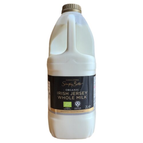 Dunnes Stores Simply Better Organic Irish Jersey Whole Milk 2L