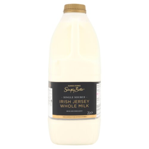 Dunnes Stores Simply Better Single Source Irish Jersey Whole Milk 2L
