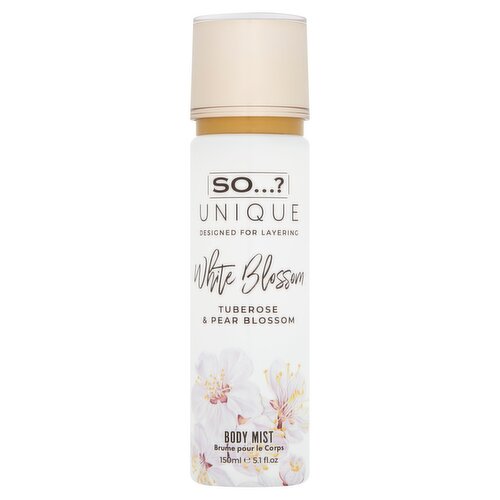 So...? Unique White Blossom Tuberose & Pear Blossom Body Mist 150ml