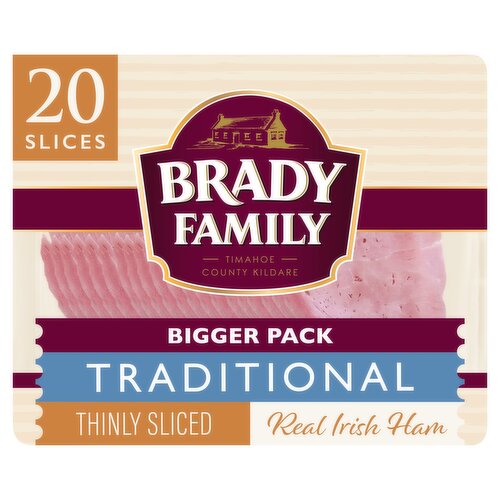 Brady Family Traditional Thinly Sliced Real Irish Ham 165g