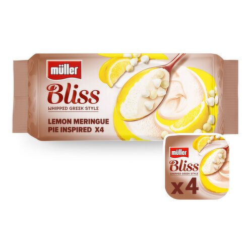 Müller Bliss Whipped Greek Style Lemon Meringue Pie Inspired 400g (4 x 100g)