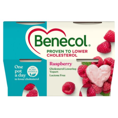 Benecol Raspberry Cholesterol Lowering Yogurt 4x115 (460g)