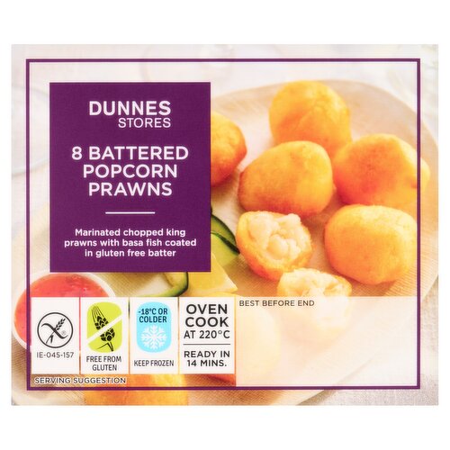 Dunnes Stores 8 Battered Popcorn Prawns 120g