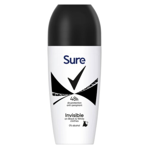 Sure Invisible Black & White Anti-Perspirant Roll On 50 ml