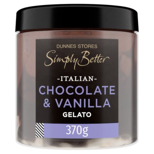 Dunnes Stores Simply Better Italian Chocolate & Vanilla Gelato 370g