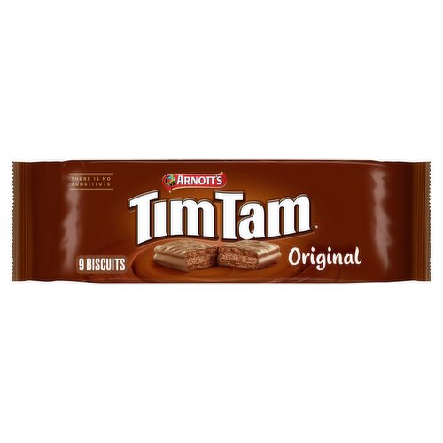 Arnott’s Tim Tam Milk Chocolatey Biscuits, Original, 9 Bars,163g