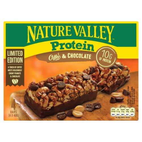Nature Valley Limited Edition Protein Coffee & Chocolate Cereal Bars 4 x 40g (160g)