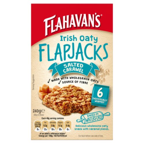 Flahavan's Salted Caramel Irish Oaty Flapjacks 40g x 6 (240g)