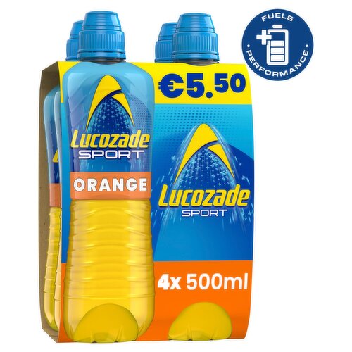 Lucozade Sport Drink Orange 4x500ml PMP €5.50