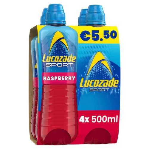 Lucozade Sport Drink Raspberry 4x500ml PMP €5.50
