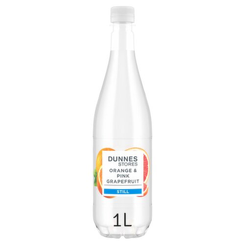 Dunnes Stores Orange & Pink Grapefruit Flavoured Still Irish Spring Water Drink 1L