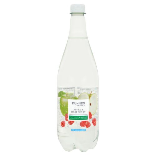Dunnes Stores Apple & Raspberry Flavoured Sparkling Irish Spring Water Drink 1L