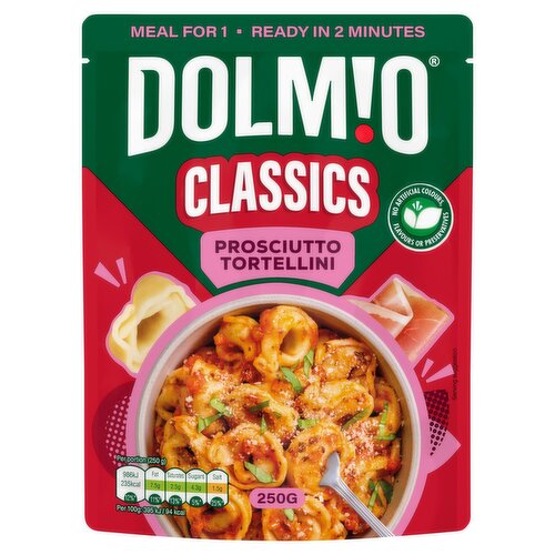 Dolmio Classics Prosciutto Tortellini Microwave Instant Pasta Meal 250g