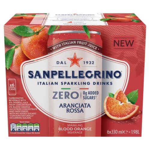 San Pellegrino Zero Blood Orange 6x330ml