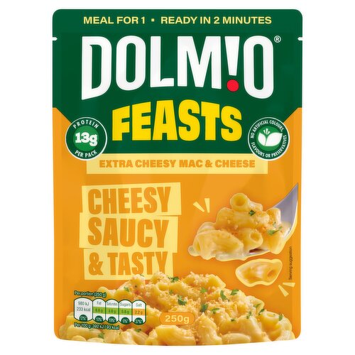 Dolmio Feasts Cheesy Mac & Cheese Microwave Instant Pasta Meal 250g