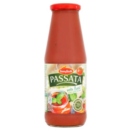 Sunny South Passata with Basil & Sun-Ripened Tomatoes 700g