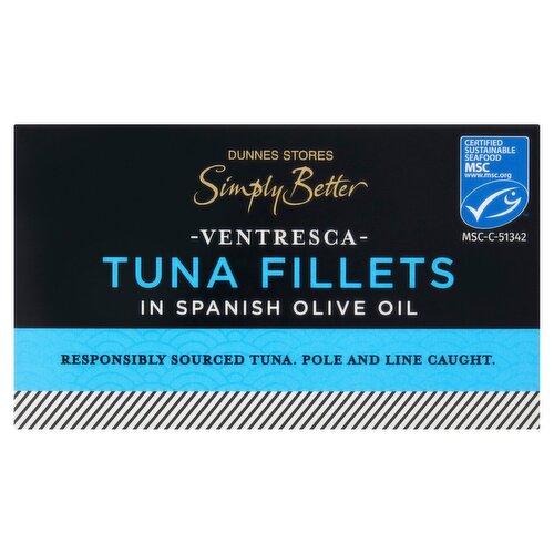 Dunnes Stores Simply Better Ventresca Tuna Fillets in Spanish Olive Oil 115g