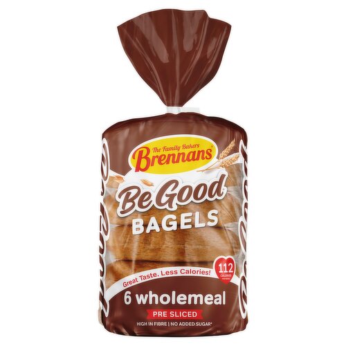 Brennans 6 Be Good Wholemeal Bagels 270g
