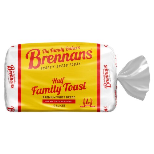 Brennans Half Family Toast Premium White Bread 390g
