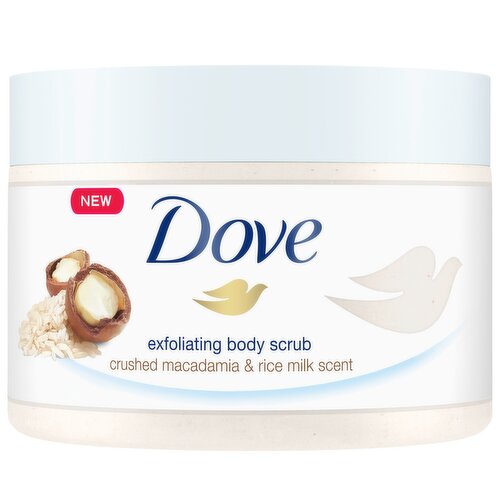 Dove Crushed Macadamia & Rice Milk Body Scrub 225 ml