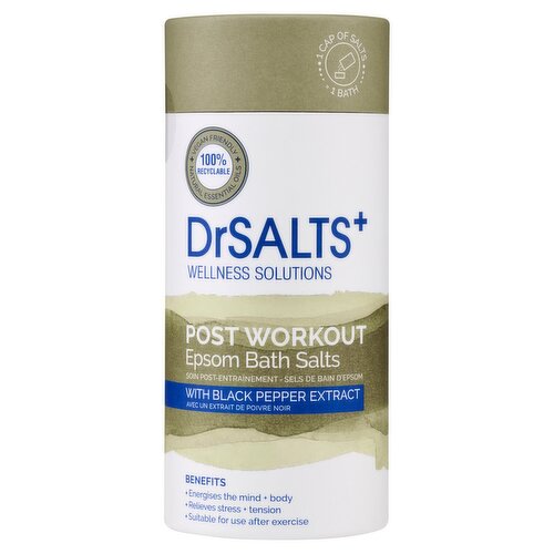 Dr Salts+ Post Workout Epsom Bath Salts 750g