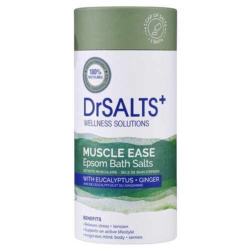 Dr Salts+ Muscle Ease Epsom Bath Salts 750g
