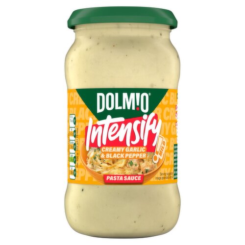 Dolmio Intensify Pasta Sauce Mild Creamy Garlic & Black Pepper 390g