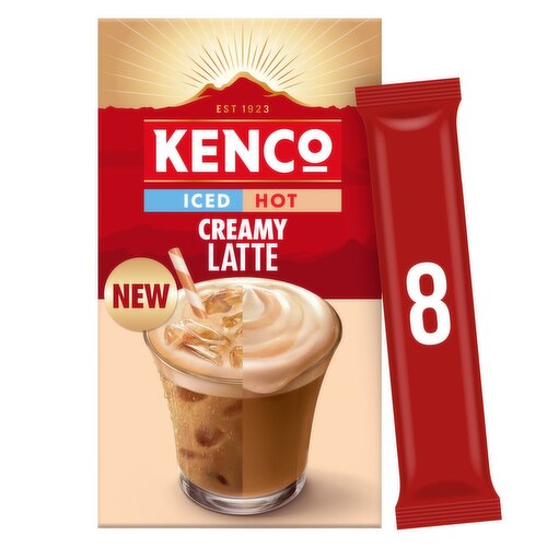 Kenco Iced Hot Creamy Latte Instant Coffee Sachets x8